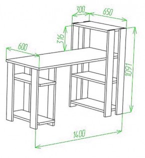 Стол компьютерный Slim СТН-110/140 в Воткинске - votkinsk.mebel24.online | фото 2