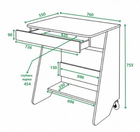 Стол письменный Домино СК-7 в Воткинске - votkinsk.mebel24.online | фото 2