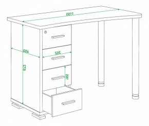 Стол письменный Домино СКМ-50 в Воткинске - votkinsk.mebel24.online | фото 6