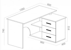 Стол письменный КСТ-09 Правый в Воткинске - votkinsk.mebel24.online | фото 5