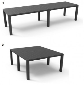 Стол раскладной Джули (Julie Double table 2 configurations) Графит в Воткинске - votkinsk.mebel24.online | фото