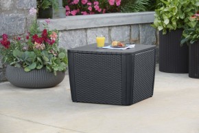 Стол-сундук Лузон Плюс (Luzon Plus Flat Wicker), графит в Воткинске - votkinsk.mebel24.online | фото 1