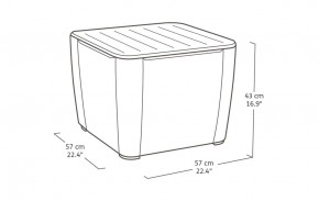 Стол-сундук Лузон Плюс (Luzon Plus Flat Wicker), графит в Воткинске - votkinsk.mebel24.online | фото 2