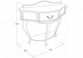 Стол туалетный Джульетта в Воткинске - votkinsk.mebel24.online | фото 2