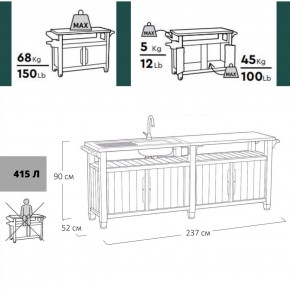 Столик для барбекю 415 Л (Unity Chef 415 L) графит в Воткинске - votkinsk.mebel24.online | фото 2