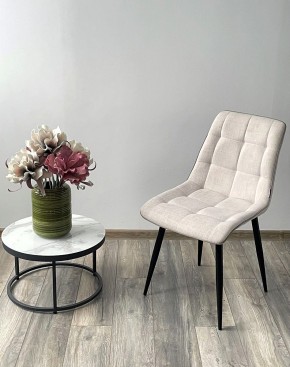 Стул CHIC HE622-01/ HE622-05 топленое молоко, ткань/ черный каркас М-City в Воткинске - votkinsk.mebel24.online | фото 3