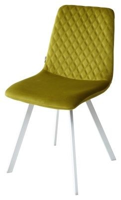 Стул DAIQUIRI BLUVEL-75 OLIVA / белый каркас, велюр М-City в Воткинске - votkinsk.mebel24.online | фото 1