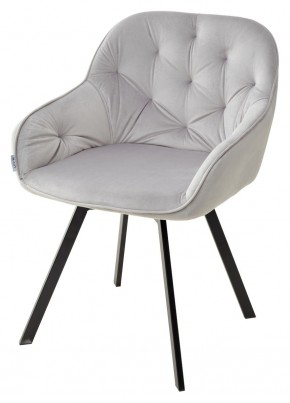 Стул GALE 360 град. поворот. BLUVEL-03 LIGHT GREY, велюр/ черный каркас, М-City в Воткинске - votkinsk.mebel24.online | фото 1