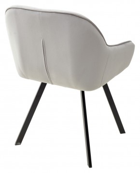 Стул GALE 360 град. поворот. BLUVEL-03 LIGHT GREY, велюр/ черный каркас, М-City в Воткинске - votkinsk.mebel24.online | фото 4