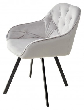 Стул GALE 360 град. поворот. BLUVEL-03 LIGHT GREY, велюр/ черный каркас, М-City в Воткинске - votkinsk.mebel24.online | фото 5