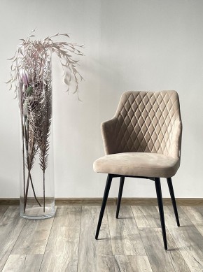 Стул HERMAN 360 град. ЛАТТЕ #25, велюр / черный каркас М-City в Воткинске - votkinsk.mebel24.online | фото 3