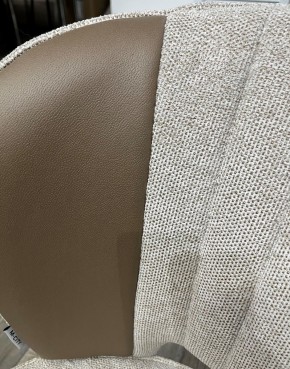 Стул HERMES WZ2042-02 светло-бежевый фактурный велюр/ HK017-31 серо-коричневый PU, М-City в Воткинске - votkinsk.mebel24.online | фото 2