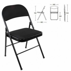 Стул складной BRABIX "Golf Plus CF-003 КОМФОРТ", чёрный каркас, чёрная ткань, 532889 в Воткинске - votkinsk.mebel24.online | фото 1