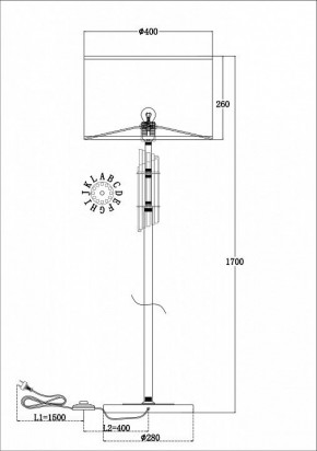 Торшер Maytoni Alloro MOD088FL-01BS в Воткинске - votkinsk.mebel24.online | фото 3