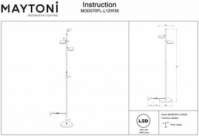 Торшер Maytoni Fad MOD070FL-L12W3K в Воткинске - votkinsk.mebel24.online | фото 3