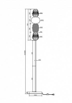 Торшер Maytoni Pattern MOD267FL-L32CH3K в Воткинске - votkinsk.mebel24.online | фото 2