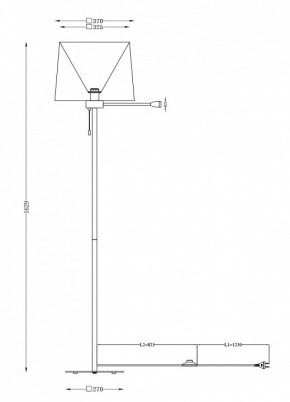 Торшер с подсветкой Maytoni Farel Z001FL-L3W-1B в Воткинске - votkinsk.mebel24.online | фото