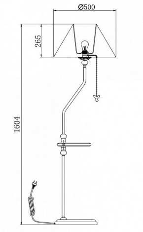 Торшер с полкой Maytoni Bouquet ARM023-FL-01-S в Воткинске - votkinsk.mebel24.online | фото 3