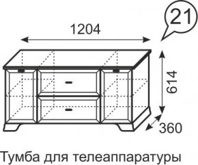 Тумба для телеаппаратуры Венеция 21 бодега в Воткинске - votkinsk.mebel24.online | фото 3
