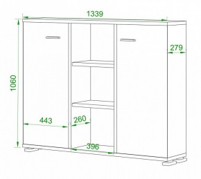 Тумба комбинированная Домино нельсон ПУ-60-3 в Воткинске - votkinsk.mebel24.online | фото 2