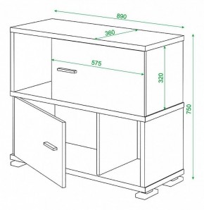 Тумба комбинированная Домино СБ-30/2 в Воткинске - votkinsk.mebel24.online | фото 2