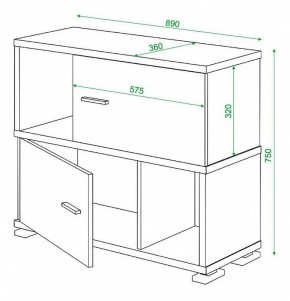 Тумба комбинированная Домино СБ-30/2 в Воткинске - votkinsk.mebel24.online | фото 3