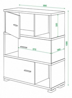 Тумба комбинированная Домино СБ-30/3 в Воткинске - votkinsk.mebel24.online | фото 3