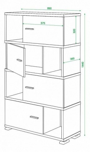 Тумба комбинированная Домино СБ-30/4 в Воткинске - votkinsk.mebel24.online | фото 2