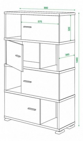 Тумба комбинированная Домино СБ-30/4 в Воткинске - votkinsk.mebel24.online | фото 3