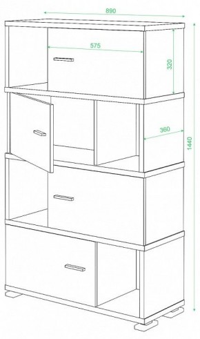 Тумба комбинированная Домино СБ-30/4 в Воткинске - votkinsk.mebel24.online | фото 2