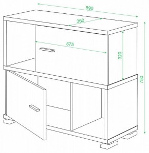 Тумба комбинированная СБ-30/2 в Воткинске - votkinsk.mebel24.online | фото 2