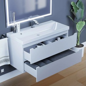 Тумба под раковину Uperwood Tanos 100 см, подвесная, белая матовая в Воткинске - votkinsk.mebel24.online | фото 9