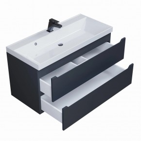 Тумба под раковину Uperwood Tanos 100 см, подвесная, черная матовая в Воткинске - votkinsk.mebel24.online | фото 2