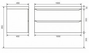 Тумба под раковину Uperwood Tanos 100 см, подвесная, черная матовая в Воткинске - votkinsk.mebel24.online | фото 6