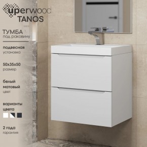 Тумба под раковину Uperwood Tanos 50 см, подвесная, белая матовая в Воткинске - votkinsk.mebel24.online | фото 6
