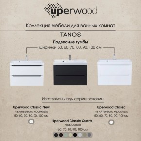 Тумба под раковину Uperwood Tanos 70 см, подвесная, белая/графит в Воткинске - votkinsk.mebel24.online | фото 10
