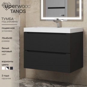 Тумба под раковину Uperwood Tanos 70 см, подвесная, черная матовая в Воткинске - votkinsk.mebel24.online | фото 3