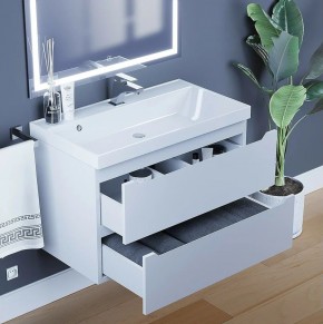 Тумба под раковину Uperwood Tanos 80 см, подвесная, белая матовая в Воткинске - votkinsk.mebel24.online | фото 2