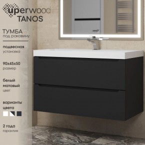 Тумба под раковину Uperwood Tanos 90 см, подвесная, черная матовая в Воткинске - votkinsk.mebel24.online | фото 3