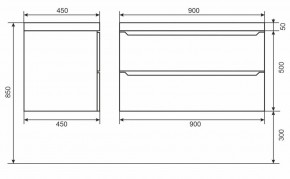Тумба под раковину Uperwood Tanos 90 см, подвесная, черная матовая в Воткинске - votkinsk.mebel24.online | фото 6