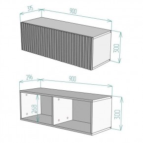Тумба подвесная под ТВ LINES MTV3-MA 900 Белый глянец (Белый-M 10.1.1) в Воткинске - votkinsk.mebel24.online | фото 3