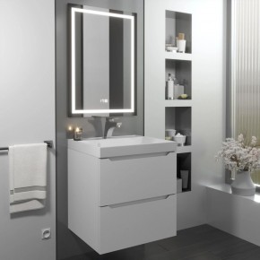 Тумба с раковиной Uperwood Tanos 50 см, подвесная, белая матовая в Воткинске - votkinsk.mebel24.online | фото