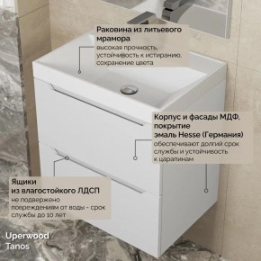 Тумба с раковиной Uperwood Tanos 50 см, подвесная, белая матовая в Воткинске - votkinsk.mebel24.online | фото 6