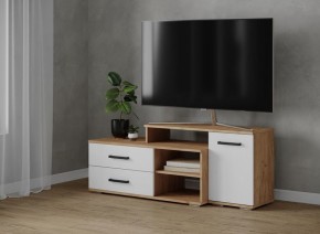 Тумба ТВ Парус-3 Дуб крафт золотой/Белый в Воткинске - votkinsk.mebel24.online | фото