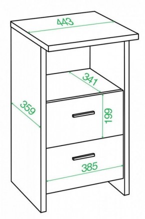 Тумбочка Домино Лайт ТЯЛ в Воткинске - votkinsk.mebel24.online | фото 2