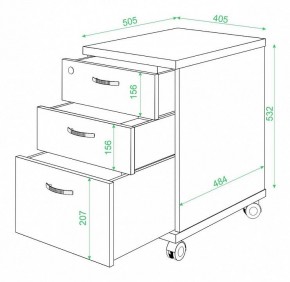 Тумбочка Домино ТС-2 в Воткинске - votkinsk.mebel24.online | фото 3