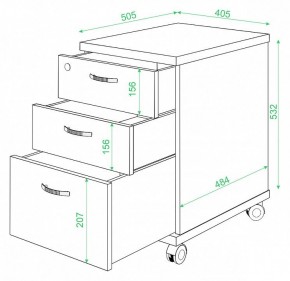 Тумбочка Домино ТС-2 в Воткинске - votkinsk.mebel24.online | фото 2