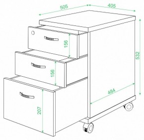 Тумбочка Домино ТС-2 в Воткинске - votkinsk.mebel24.online | фото 2