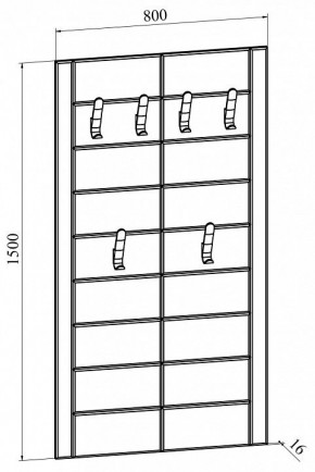 Вешалка настенная Изабель ИЗ-80 в Воткинске - votkinsk.mebel24.online | фото 2