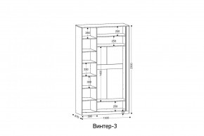 ВИНТЕР 3 Шкаф 3-х створчатый в Воткинске - votkinsk.mebel24.online | фото 2